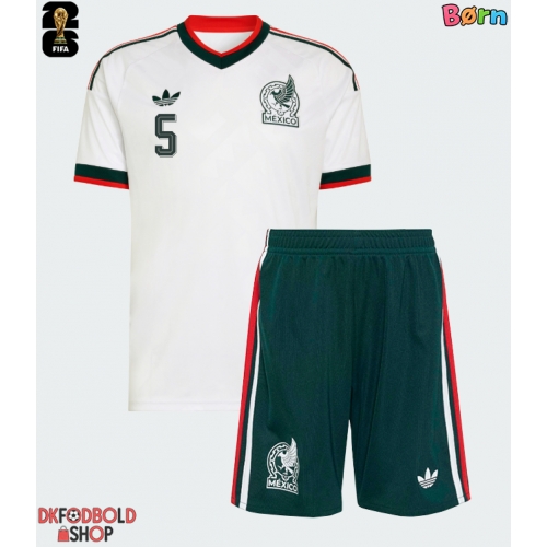 Mexico Johan Vasquez #5 Udebanesæt Børn VM 2026 Kort ærmer (+ korte bukser)